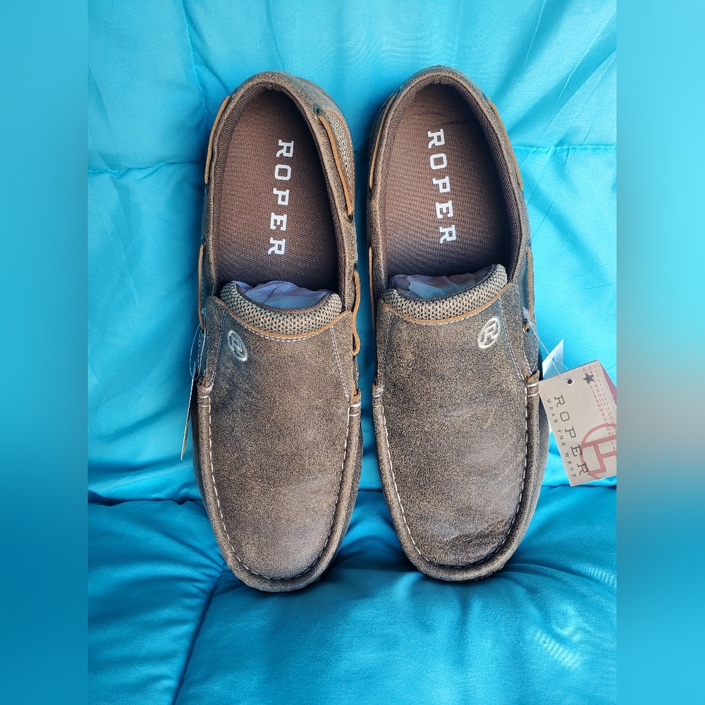 Roper NWT Men's Skipper Driving Moc Slip-On Boat Shoe, Size 13